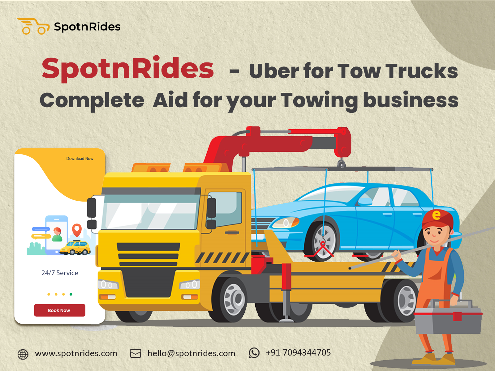 Roadside Assistance And Towing App